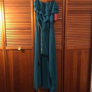 Blue high low dress, never worn
